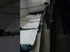 การผลิตกระเบื้องพอร์ซเลนสีเบจลายหินอาเกต FP86A83