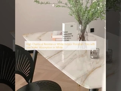 กระเบื้องพอร์ซเลนสีขาวสำหรับใช้ภายในอาคาร ทนทานต่อสารเคมีสูง ดูดซึมน้ำต่ำ สีขาว