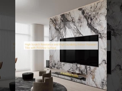 ความทนทานต่อรอยขีดข่วนสูงและความทนทานสูง กระเบื้องโพรเซลีนภายในบ้านที่มีพื้นผิวเคลือบ