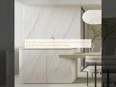 กระเบื้องพอร์ซเลนลายหินอ่อน Rectified ทนทานต่อคราบสูง พร้อมดีไซน์หินอ่อนและขอบ Rectified