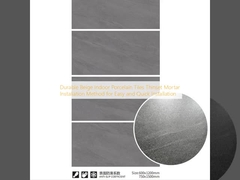 วิธีการติดตั้งกระเบื้องพอร์ซเลนสีเบจภายในอาคารที่ทนทานด้วยปูนกาวแบบบาง เพื่อการติดตั้งที่ง่ายและรวดเร็ว