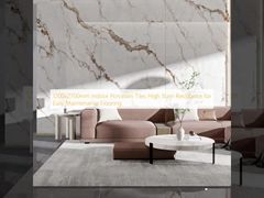 1200x2700mm กระเบื้องโปรเซลีนภายใน ทนทานคราบสูงสําหรับการบํารุงรักษาที่ดินง่าย