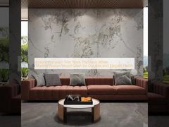 กระเบื้องพอร์ซเลนในร่ม หนา 9 มม. ลายหินอ่อนสีขาว/ลายหลอกตา/ลายไม้ สำหรับพื้นทนทานและสง่างาม