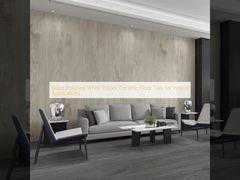 กระเบื้องปูพื้นเซรามิกเคลือบเงาสีขาวสำหรับใช้ภายในอาคาร