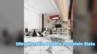 กระเบื้องผนังพอร์ซเลนสีเทาทันสมัยหรูหราทนทาน