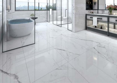 กระเบื้องพื้น 24 X 48 สดใส, พื้นผิวด้านกระเบื้อง Porcelain Carrara คลาสสิก