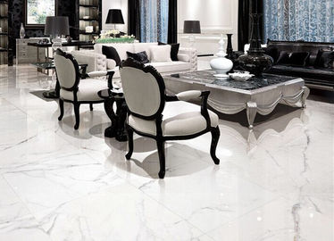 กระเบื้องพื้นพอร์ซเลนสีขาวมันวาวสูงขนาด 600x1200 มม. บำรุงรักษาง่าย