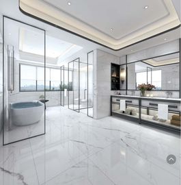 กระเบื้องเซรามิค Carrara Marble Look ขนาดใหญ่ 300 * 1200 Mm ขนาดที่แม่นยำ