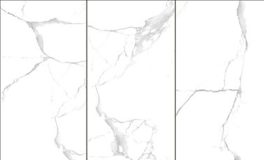 ความหนา 10 มม. กระเบื้องพอร์ซเลนในร่มแผ่นผนังอาบน้ำ Super White Color