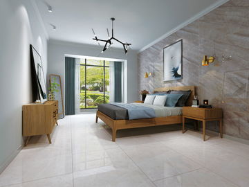 750 X 1500mm ห้องนั่งเล่นบ้านกระเบื้องพอร์ซเลนสมัยใหม่สีเทาอ่อนกระเบื้องพอร์ซเลนขัดเงาเซรามิก