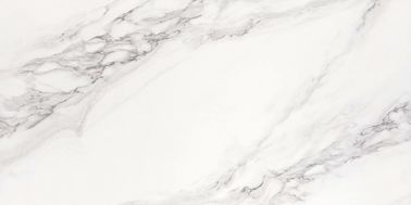 90 * 180 ซม. ห้องนั่งเล่นที่ทันสมัยออกแบบกระเบื้องพื้นพอร์ซเลนแผ่นใหญ่ Calacatta Marble Design