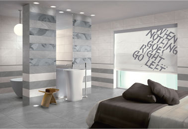 กระเบื้องพอร์ซเลนที่ทันสมัยจีน 600x600 กระเบื้องพอร์ซเลนขัดเงาคุณภาพดีกระเบื้องผนังห้องน้ำลายสีเทา