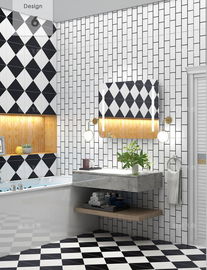 โชว์รูมสีขาวและดำ 300 * 300 มม. Matt Porcelain กระเบื้องสวม Resantant
