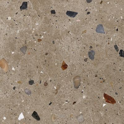 กระเบื้องพอร์ซเลนในร่มหิน Terrazzo สีเหลืองสำหรับปูพื้น
